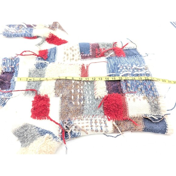 Artisan de Luxe Anthropologie Knit Patchwork Pullover Hoodie Sweater Size S/M - Picture 4 of 6